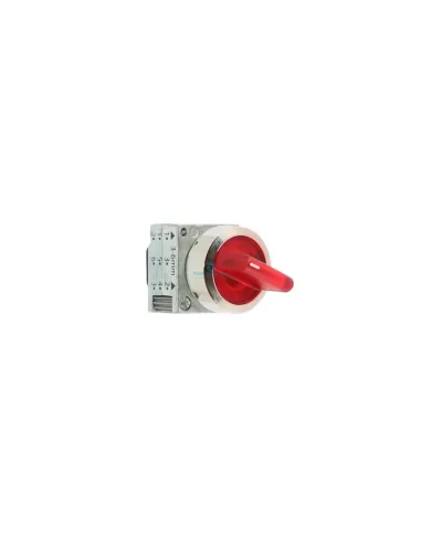 Sélecteur métallique lumineux rouge Siemens 3sb35012ka21 à 2 positions fixes